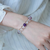 OZ Dorothy Series WH1004 Clear Quartz Amethyst Bracelet